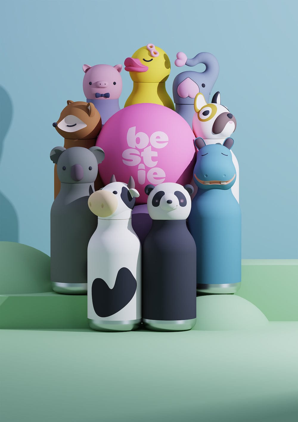 Asobu Trauki Termo gertuvė Asobu Bestie, 460 ml, SBV44 ELEPHANT