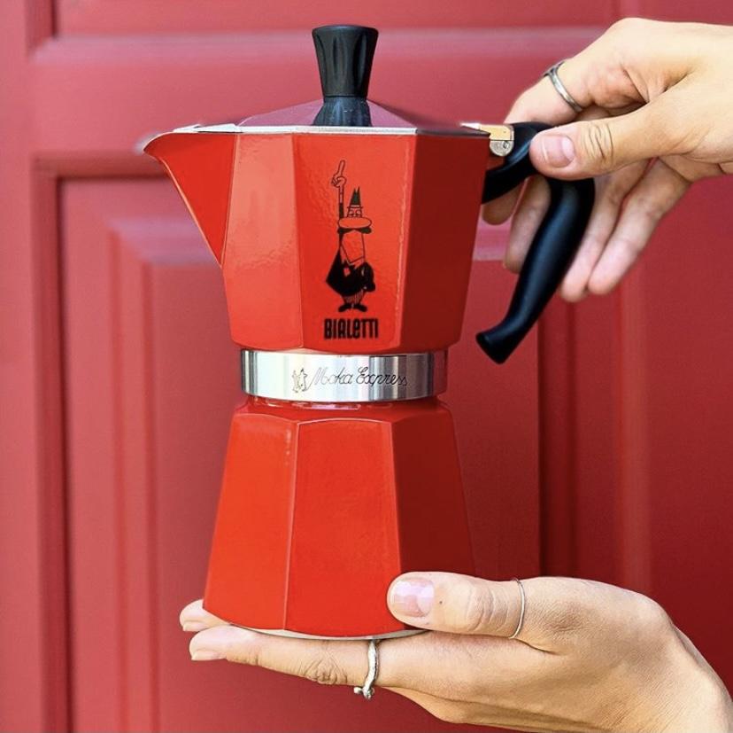 Bialetti Kavos ruošimo prietaisas Moka kavinukas Bialetti Express 6 puodeliams, raudonas