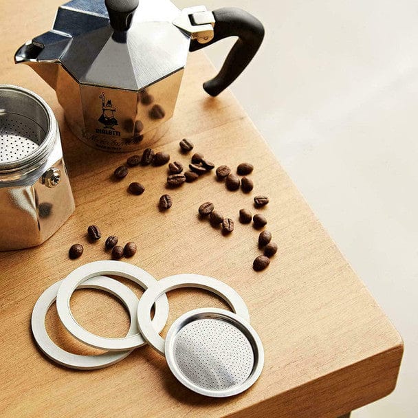 Bialetti Kavos ruošimo prietaisas Moka kavinuko sandarikliai + filtras, 6 puodeliai