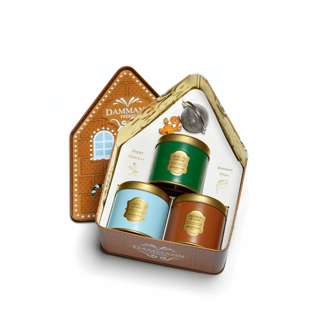 DAMMANN birios arbatos rinkinys su arbatos sieteliu - „Candy Christmas“ selekcija 3 x 40g Dammann