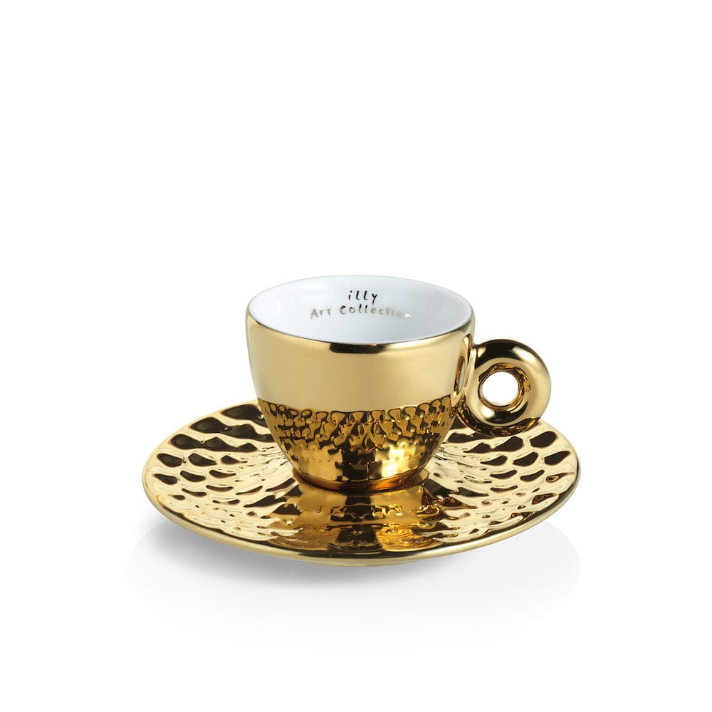 Illy iAC Armleder puodeliai, 4 espresso puodeliai su lėkštutėmis, 60 ml, 2025 illy