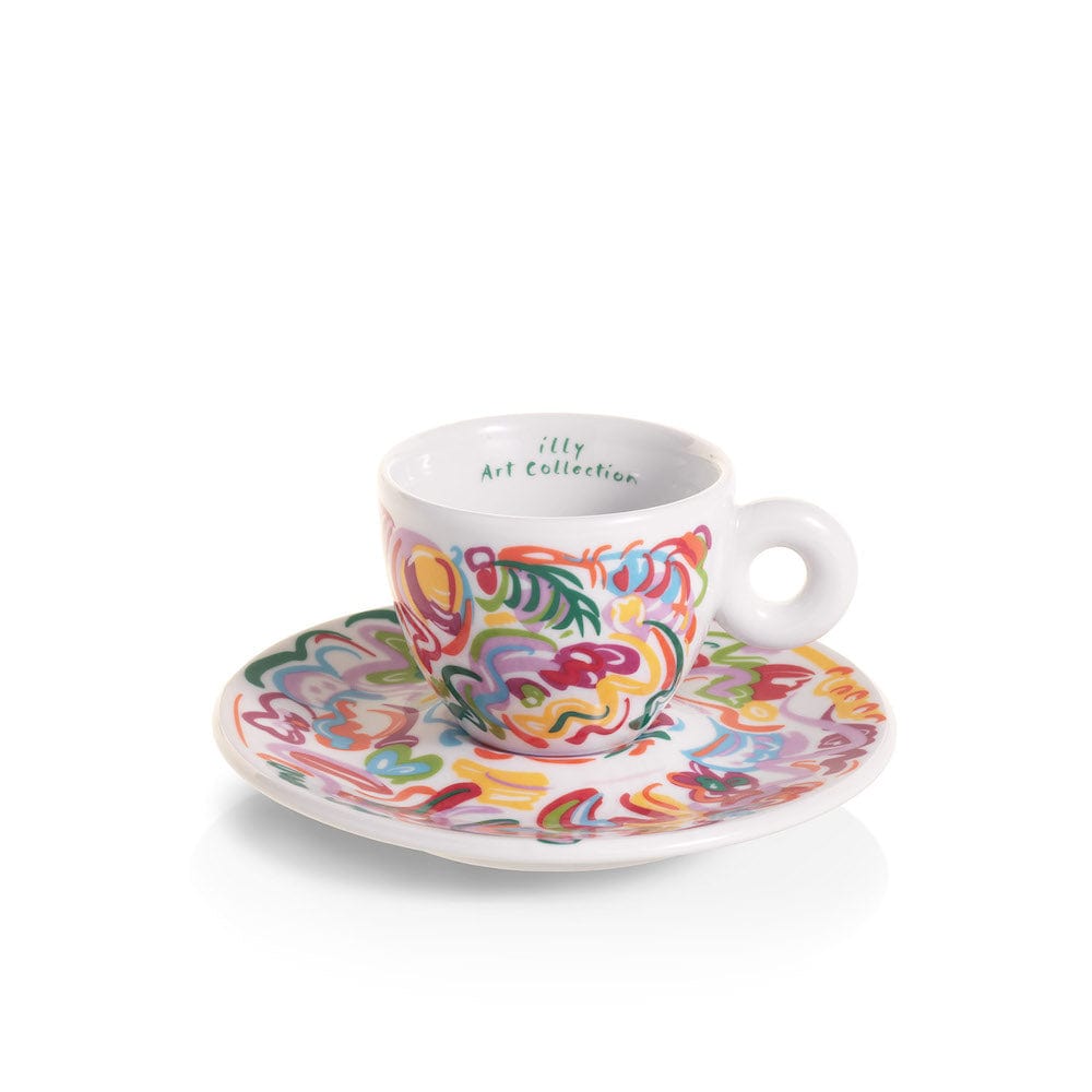 Illy iAC Calero puodeliai, 2 espresso kavos su lėkštutėmis, 60 ml, 2025 illy