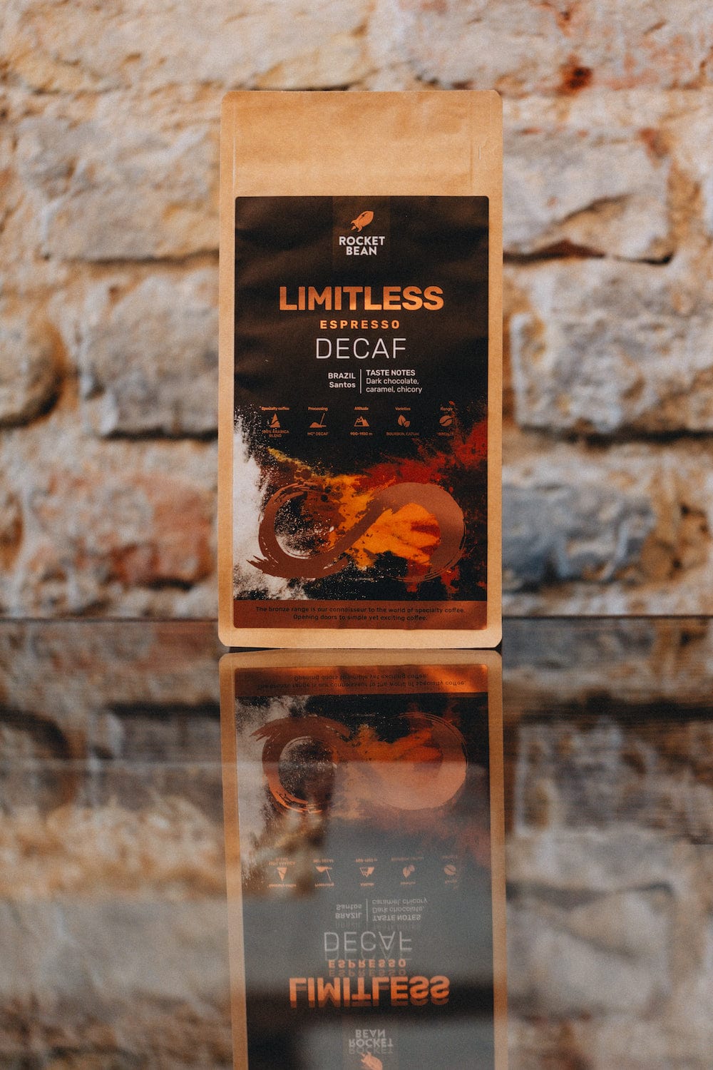 King Coffee Service Kavos pupelės Kavos pupelės be kofeino | LIMITLESS, Rocket Bean Roastery 500 g