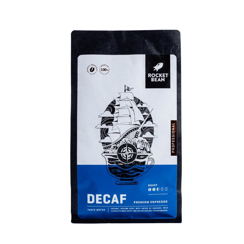 King Coffee Service Kavos pupelės Kavos pupelės Rocket Bean - Espresso, be kofeino, 500 g