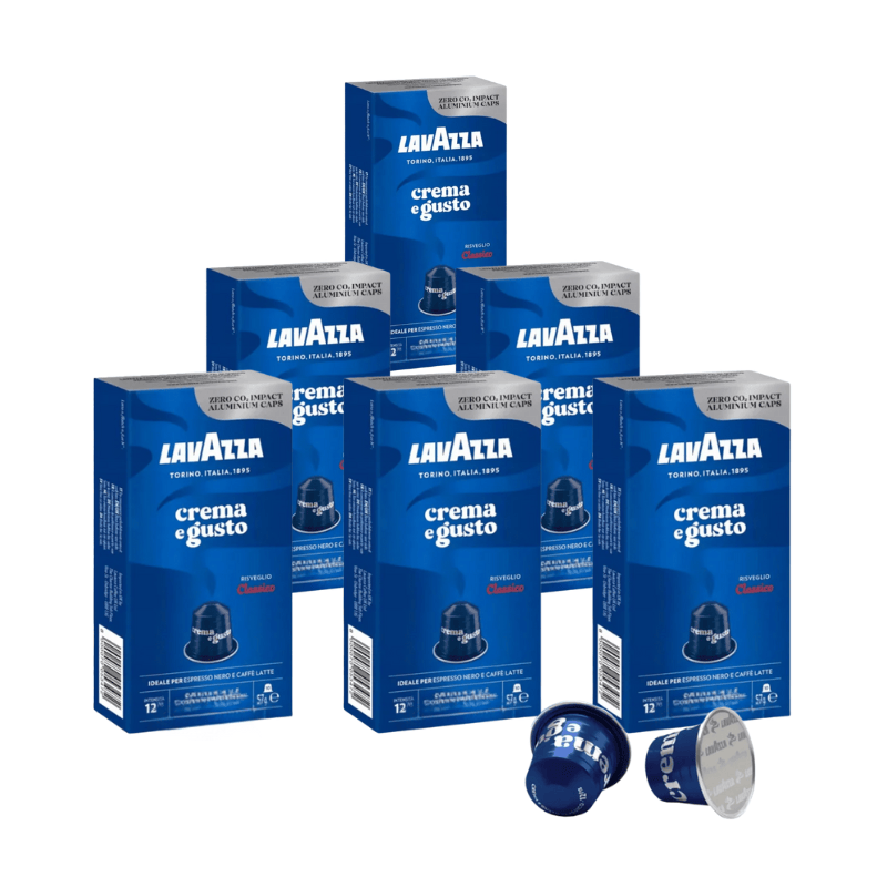 6 iepakojumi ( €4.00/gab ) Nespresso Lavazza kavos kapsulės Crema e Gusto Classico, 10 vnt. Lavazza
