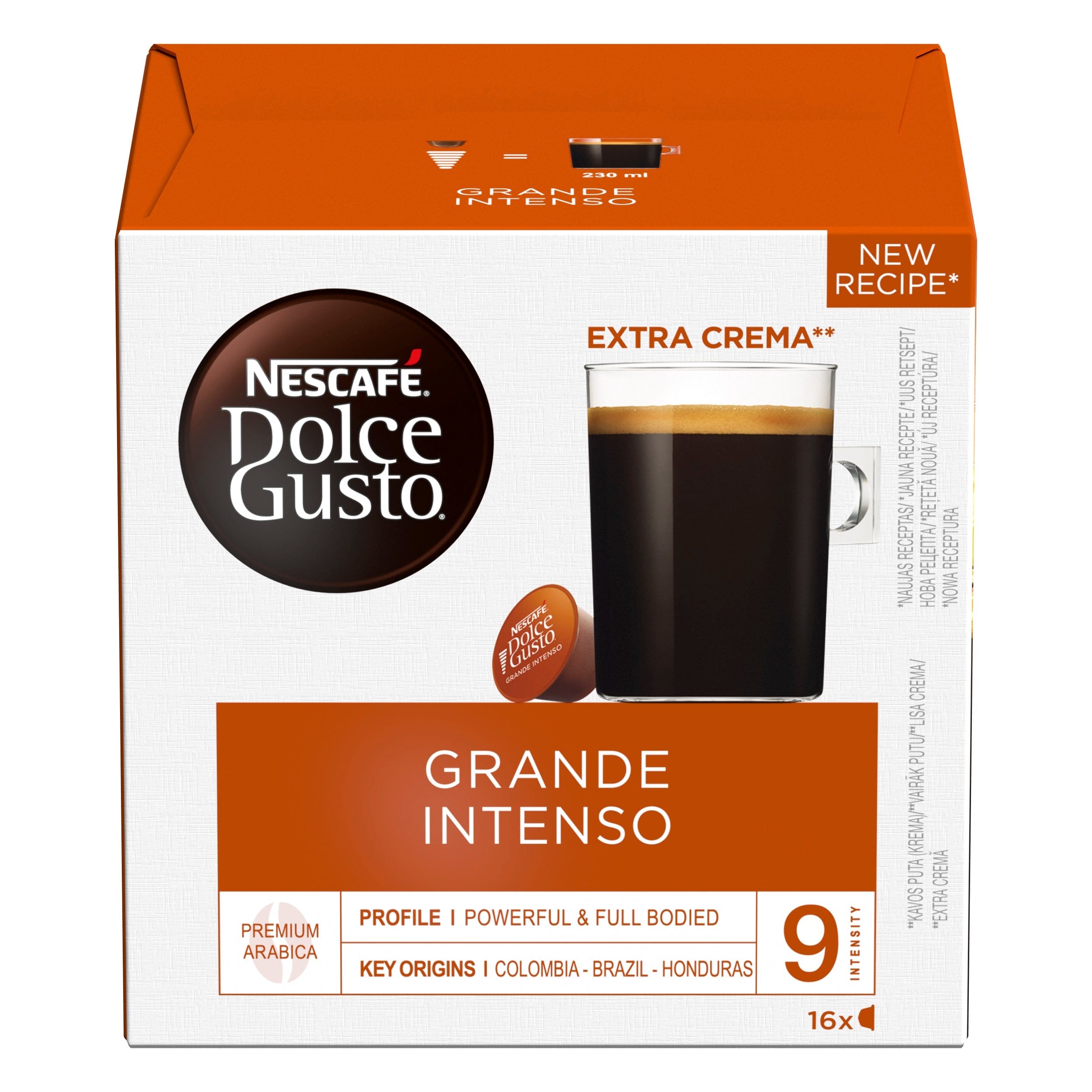 Nescafe Kapsulės Kavos kapsulės Nescafe Dolce Gusto - Grande Intenso, 16 vnt.