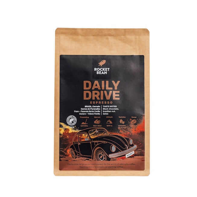 Kavos pupelės RBR Daily Drive, Brazilija Cerrado, RFA, 200g Rocket Bean Roastery