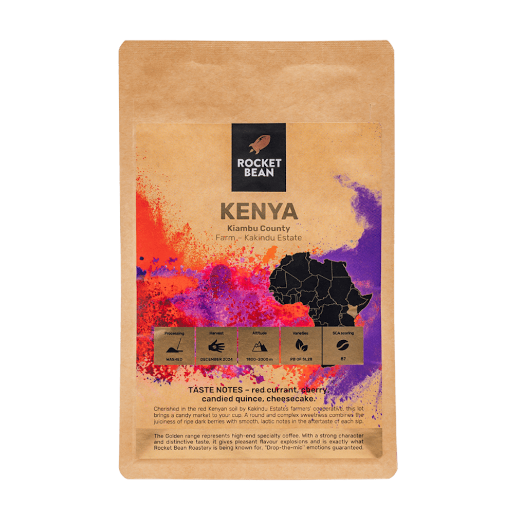 Kavos pupelės RBR Kenija, Kiambu, plautos, 200g Rocket Bean Roastery