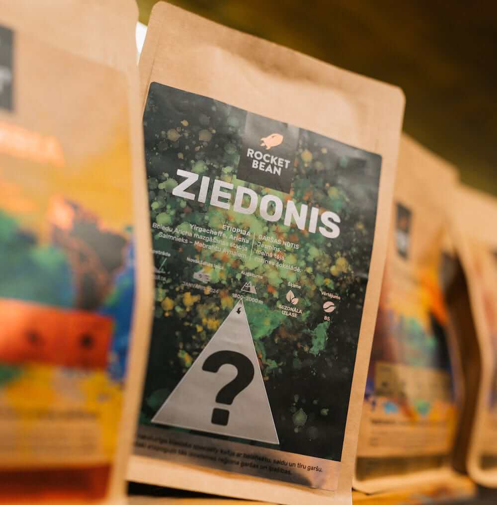 Kavos pupelės RBR Ziedonis, Etiopija Yirgacheffe Aricha, plautos, 200g Rocket Bean Roastery