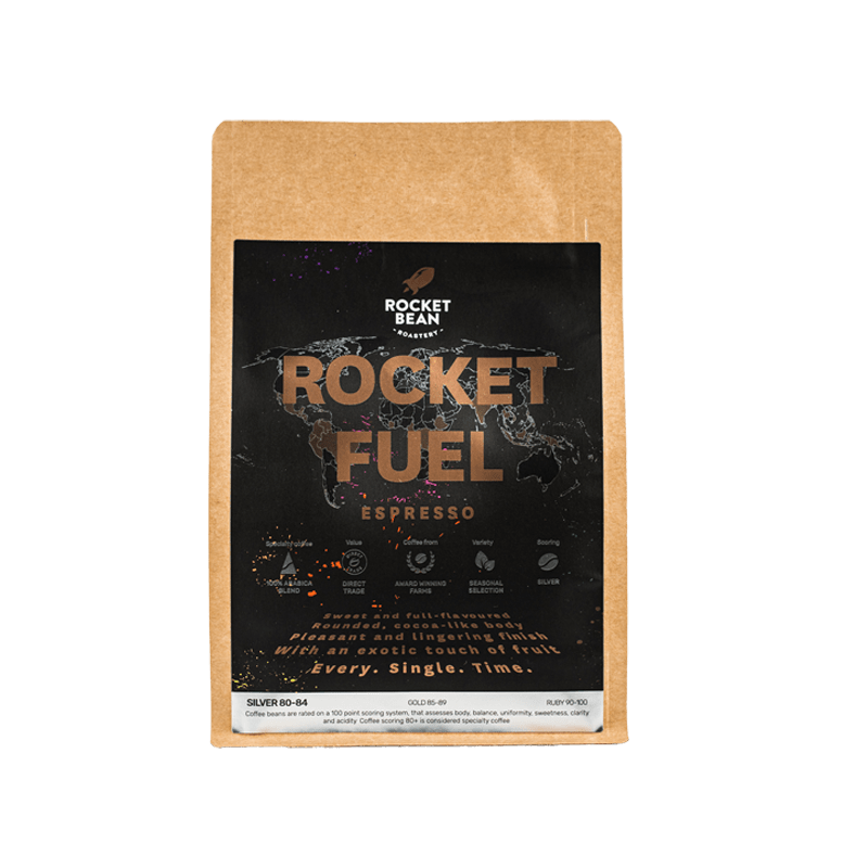 Rocket Bean Roastery Kavos pupelės 200gr Kavos pupelės Rocket Bean Roastery - Rocket Fuel, Espresso, 500 g