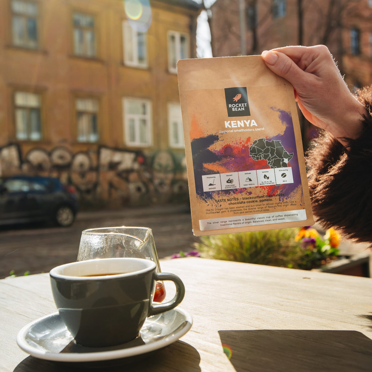 Kavos pupelės RBR Kenya, plautos, 200 g Rocket Bean Roastery