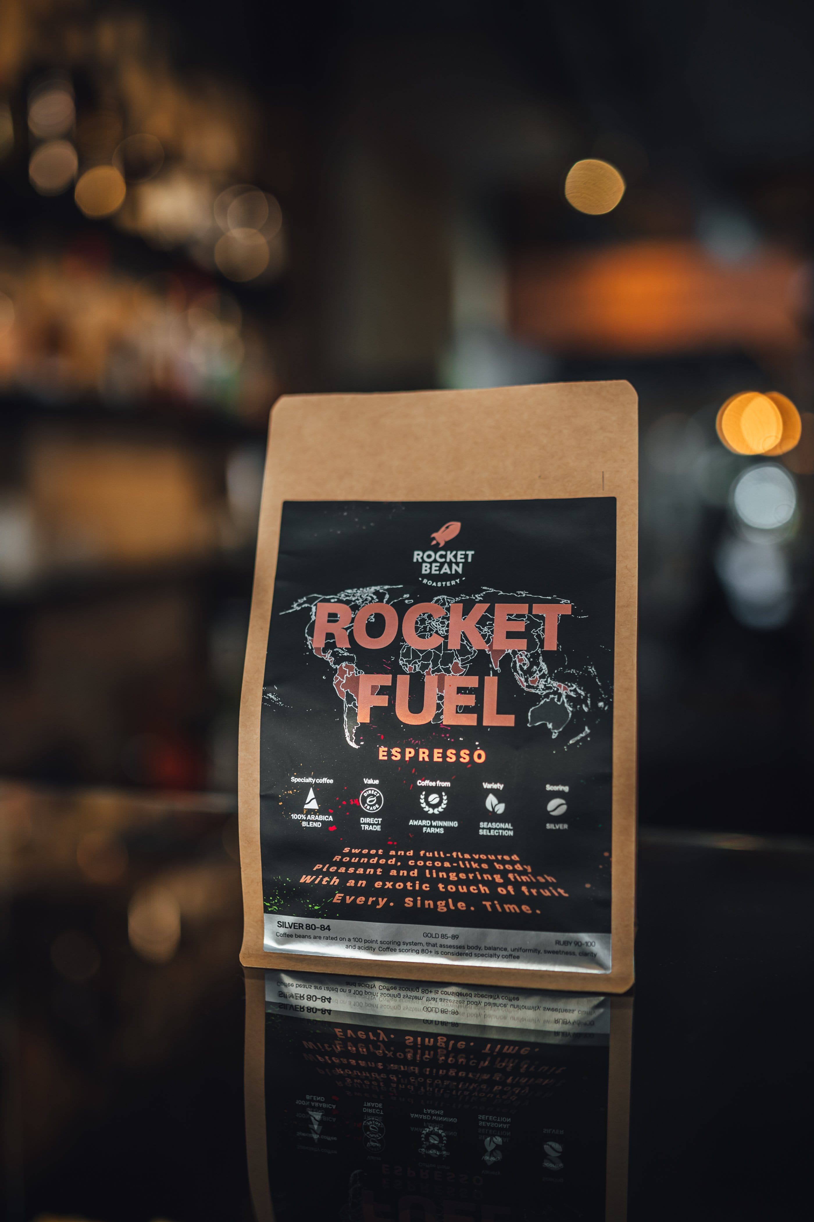 Rocket Bean Roastery Kavos pupelės Kavos pupelės Rocket Bean Roastery - Rocket Fuel, Espresso, 500 g